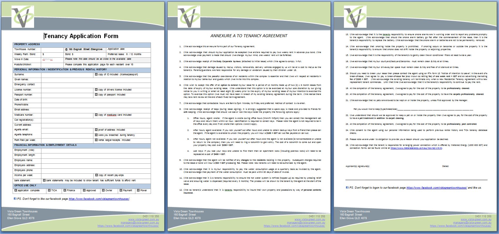 Ellen Grove Tenancy Application Form